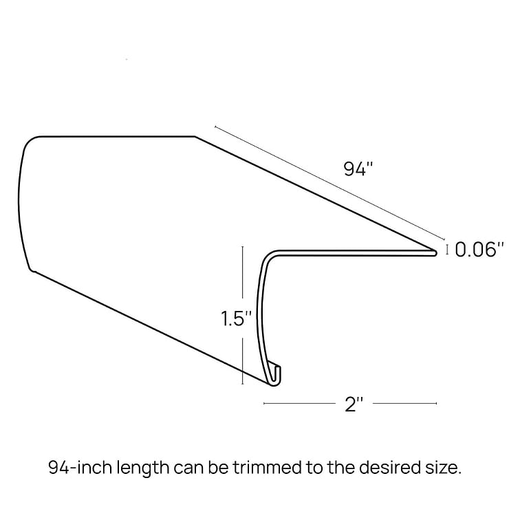 Fleetwood Starling 2x1.5x94" VersaEdge Xtra Tall Stair Nose by Versatrim