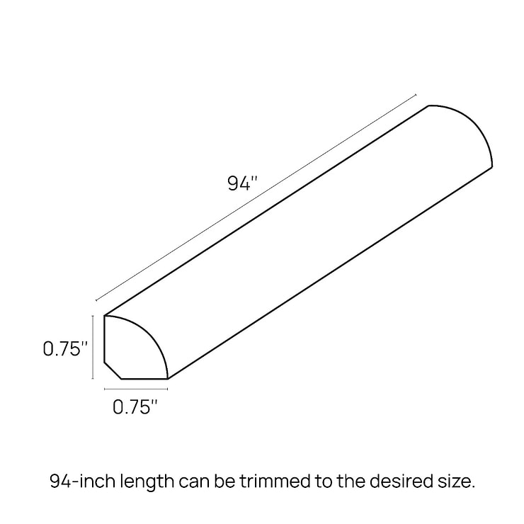 Ristretto LVT Dark Gray .75x94" LVT Quarter Round Molding by Versatrim