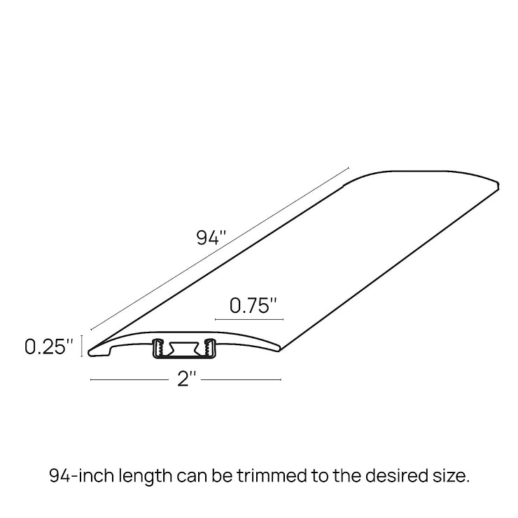 Ristretto LVT Dark Gray 2x94" LVT Slim Trim by Versatrim