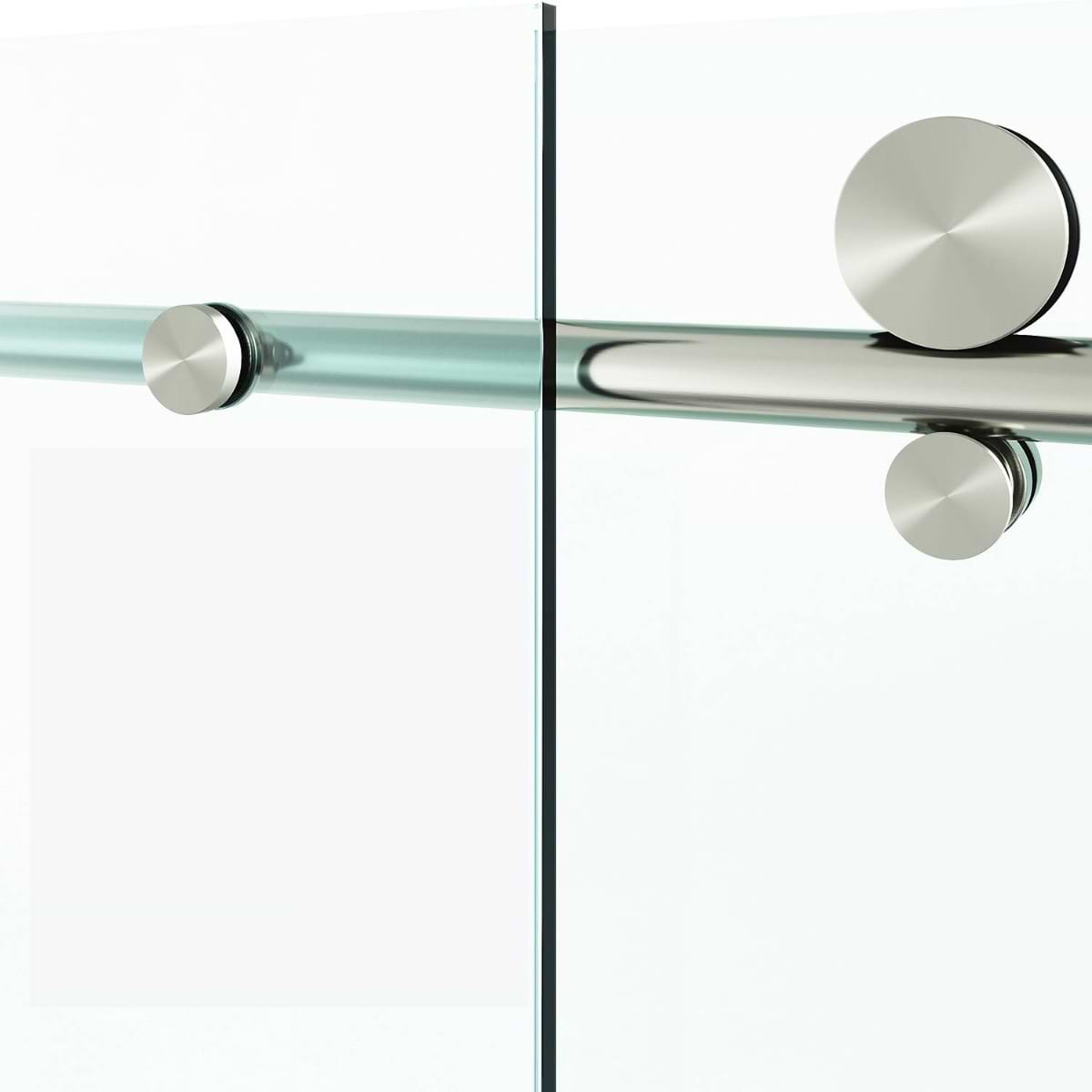 Volare 48x76 Reversible Sliding Shower Door with Clear Glass in Stainless Steel