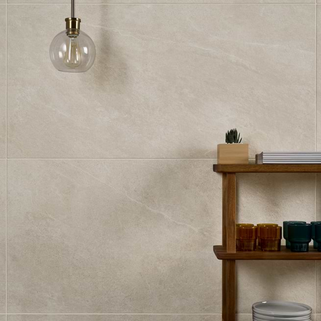 Classic, limestone look in porcelain