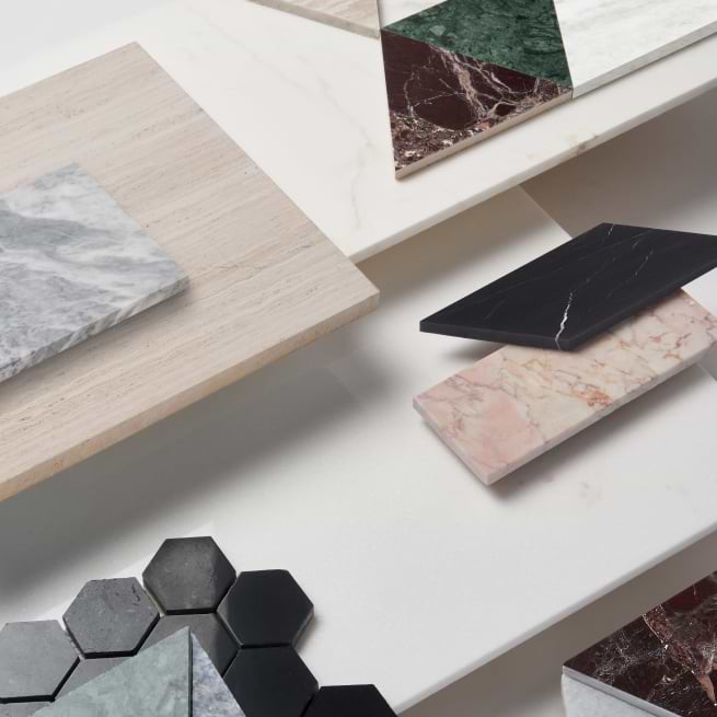 Marble shines in a mosaic format