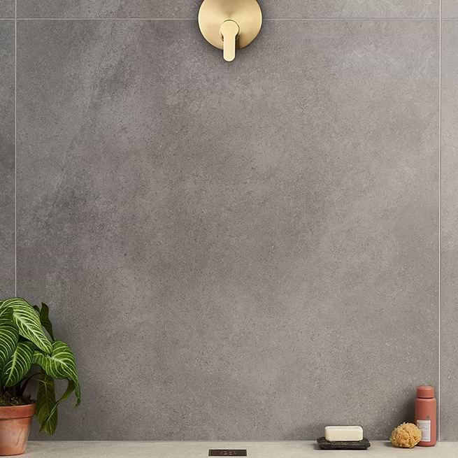 Impeccable limestone-look in porcelain