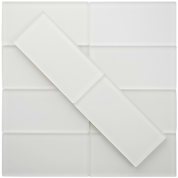 Loft Super White Frosted 3 X 6 Glass