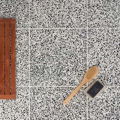 terrazzo shower floor tiles
