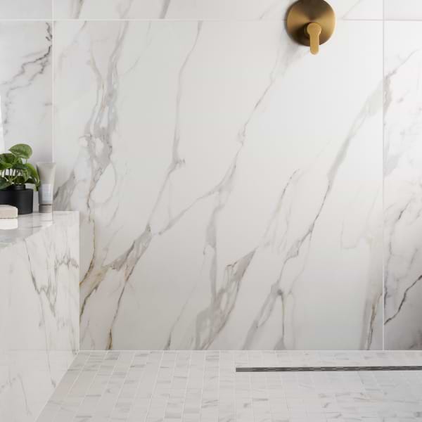marble look shower wall tiles