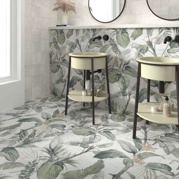 Shop Floral Bathroom Floor Tiles