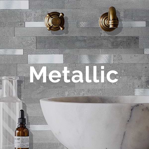 luxury peel &  stick metallic tile