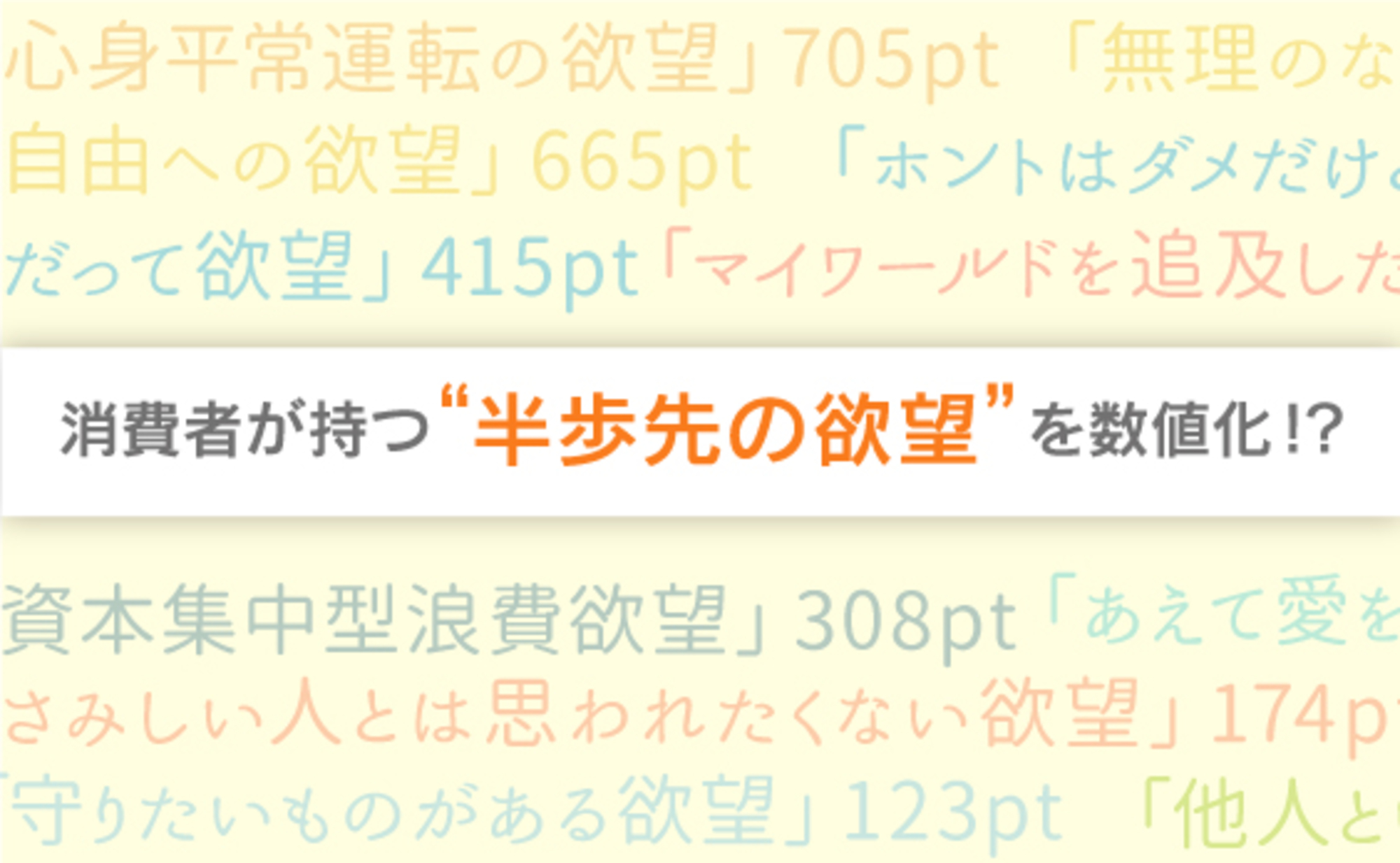 「欲望未来指数」で、消費者が持つ半歩先の欲望を予測する