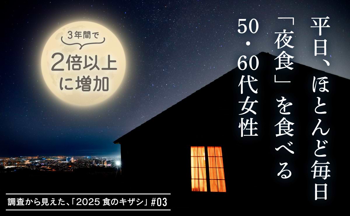 健康的に過ごしたい。“だから”夜食を食べる─50・60代女性の夜食事情─のサムネイル