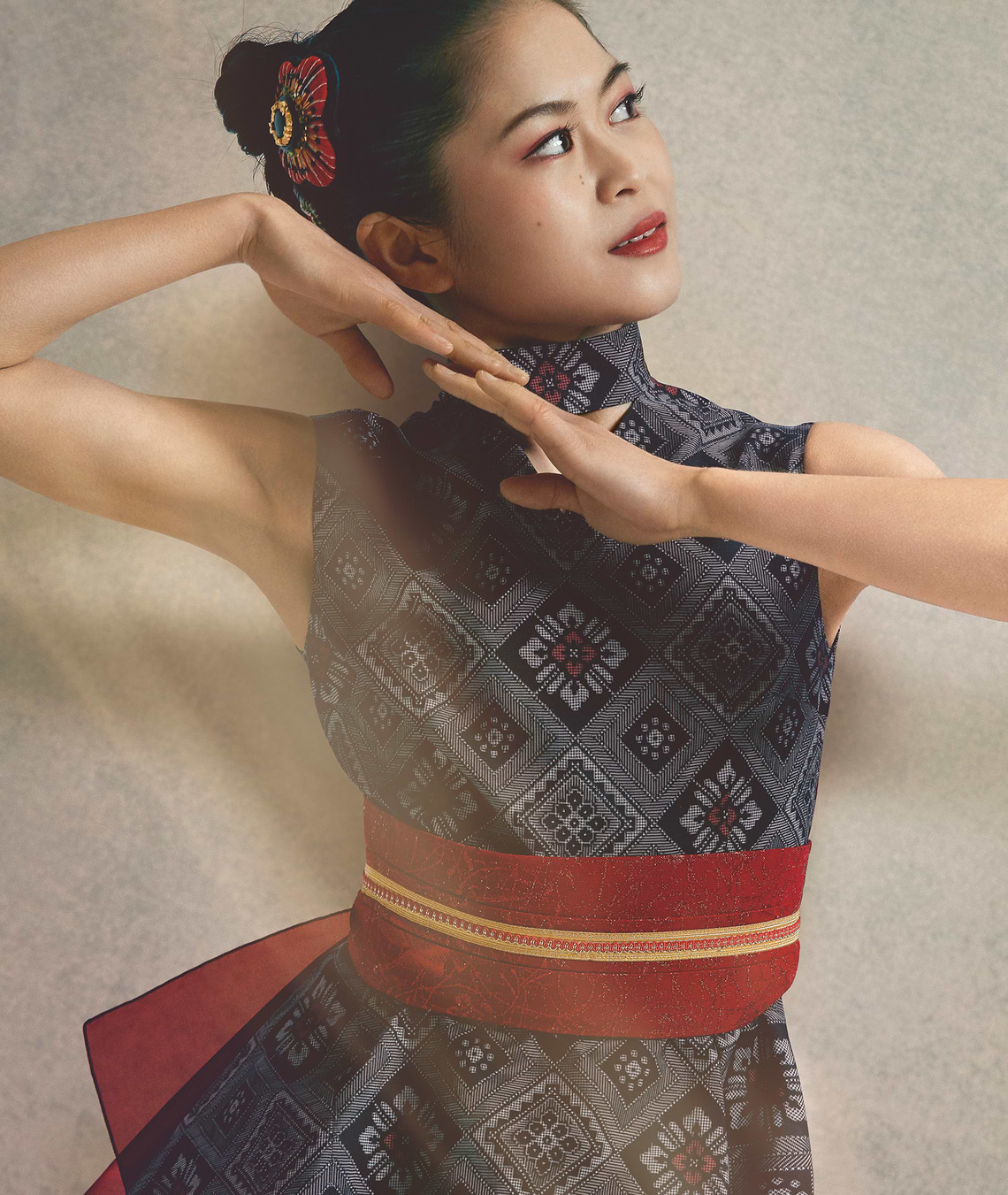 女性用  大島紬 100％ リネンライクシャツワンピース - ワンピース通販 | 人気レディース