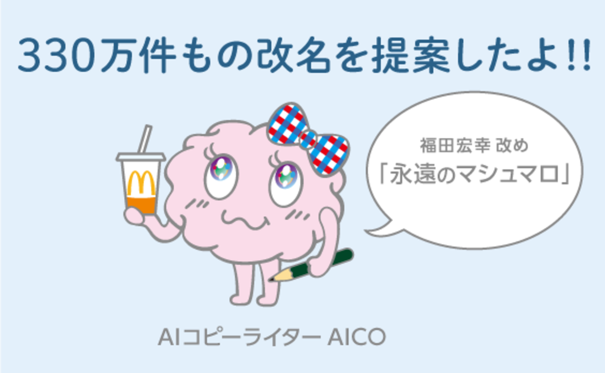 AICO、330万回の改名をするキャンペーンで大活躍！