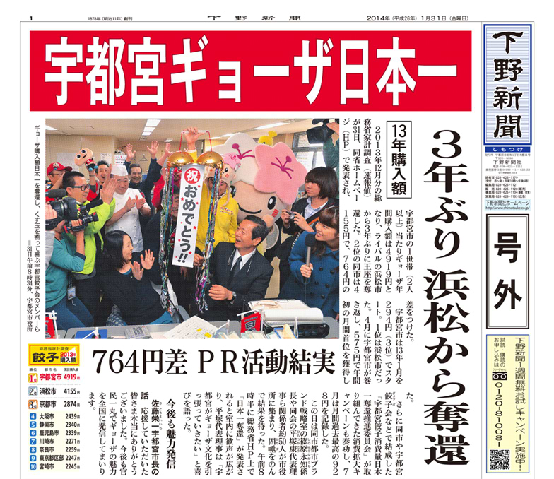 餃子日本一奪還プロジェクト