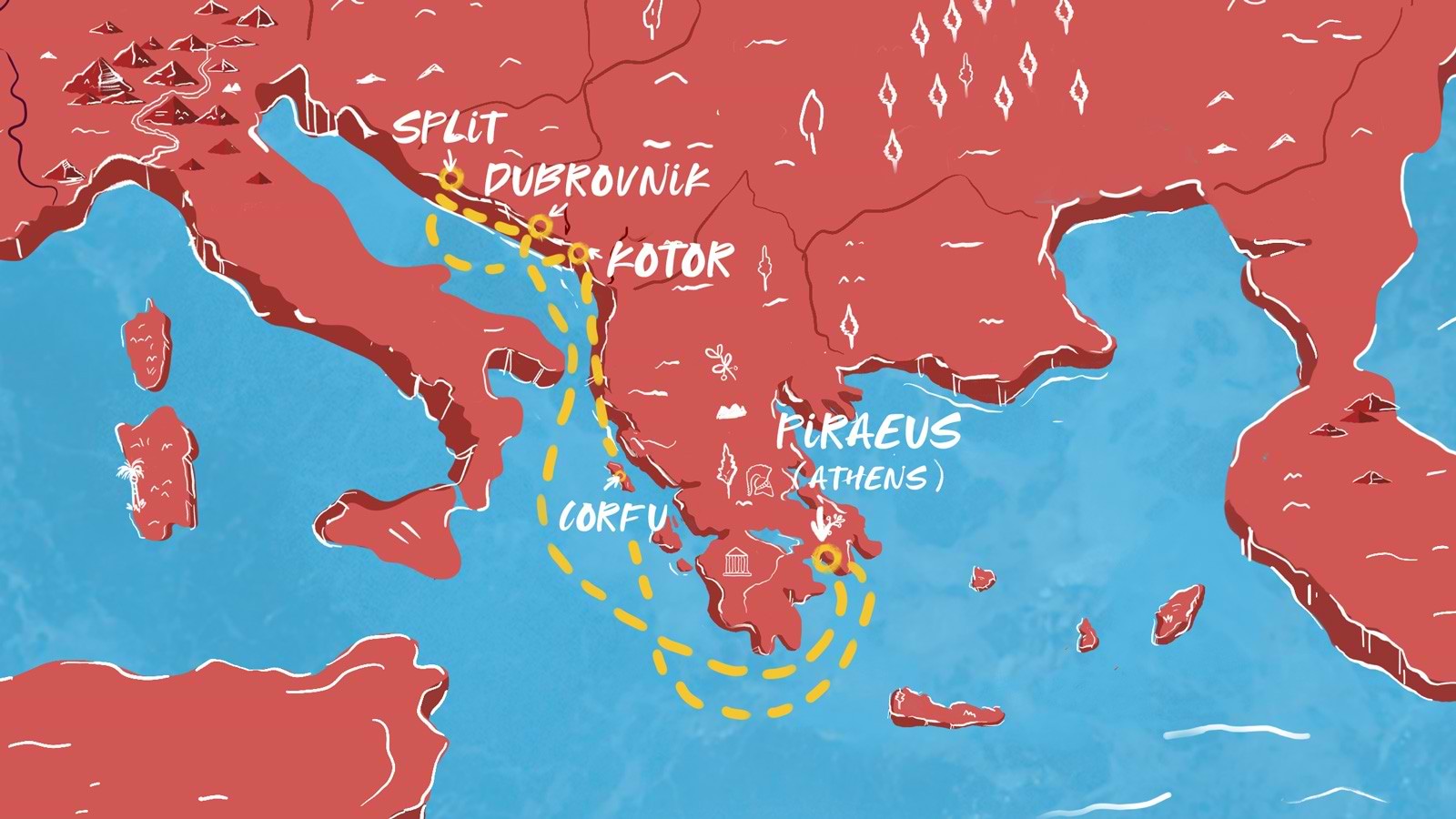 MAP Itinerary Adriatic Sea and Greek Gem
