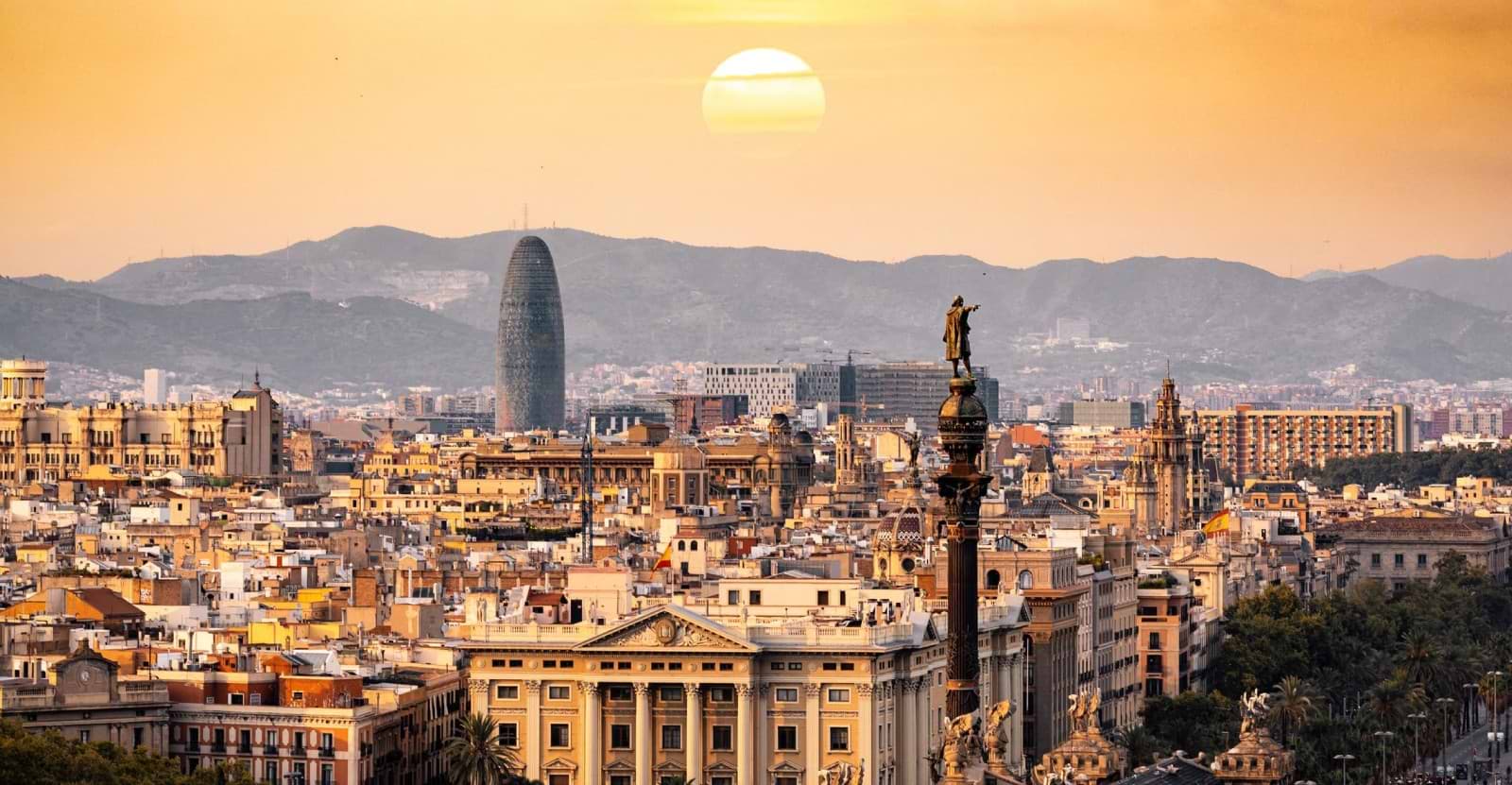 Landscape of Virgin Voyages destination, Barcelona, Spain.