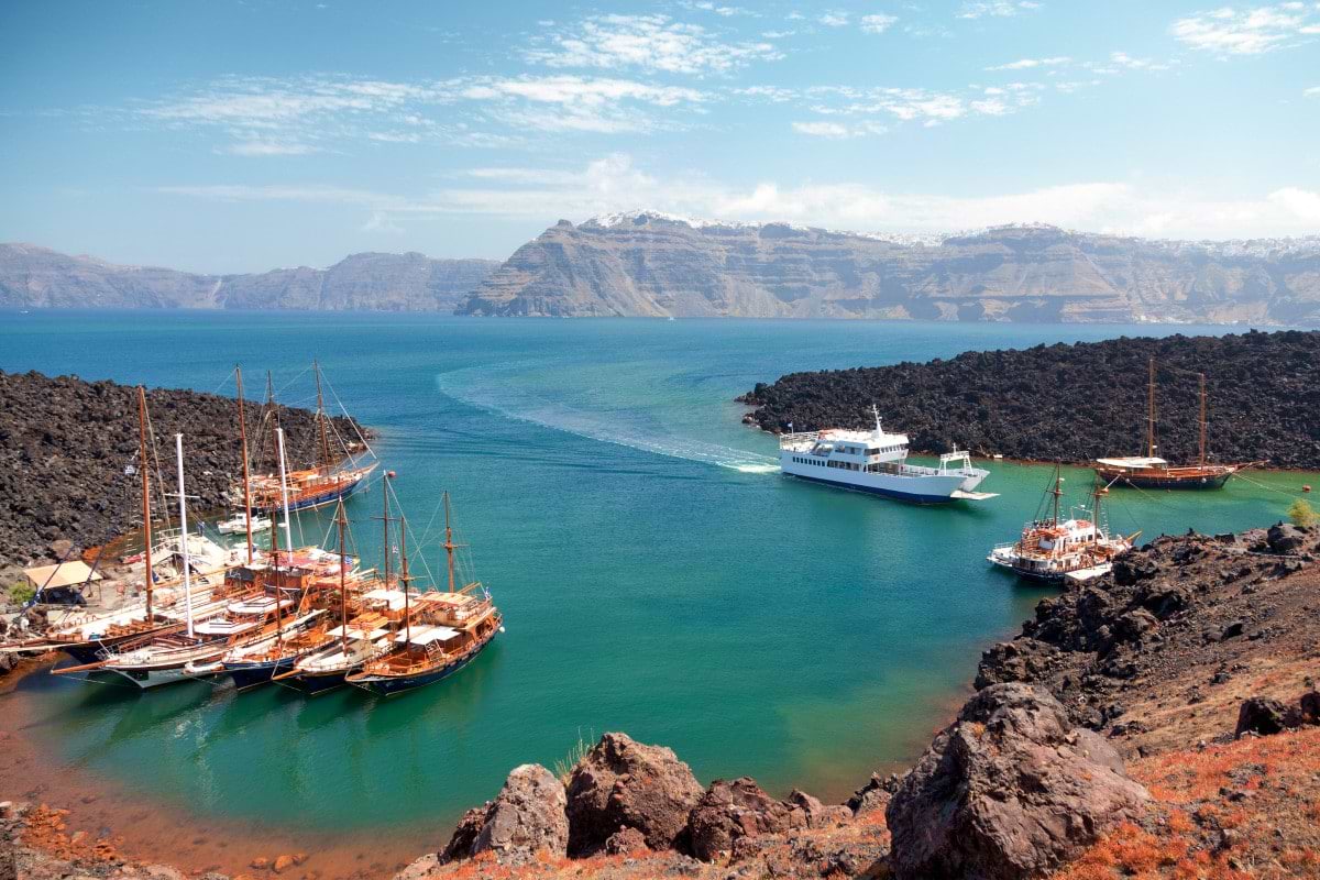 boats in a bay