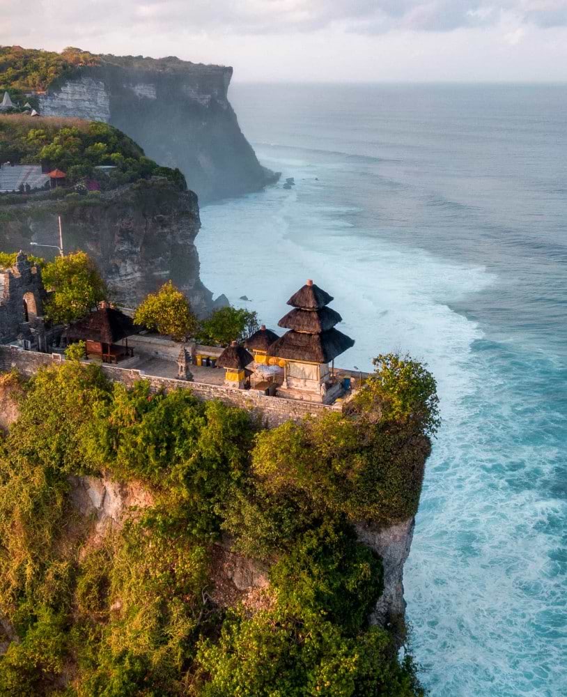 Benoa Indonesia Aerial View of Uluwatu Temple