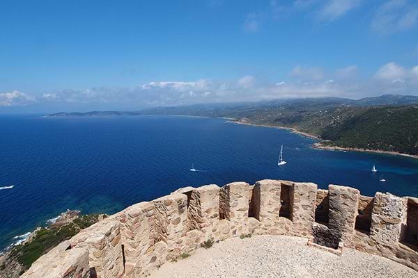 View of the ocean from Ajaccio, Corsica