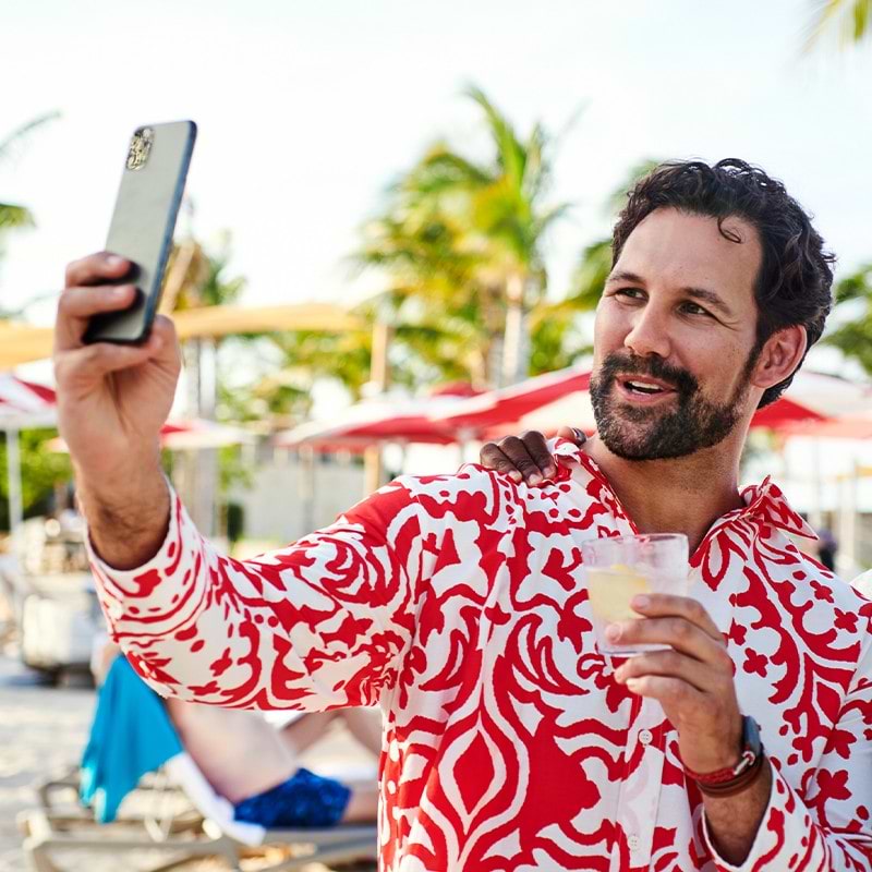 man taking a selfie