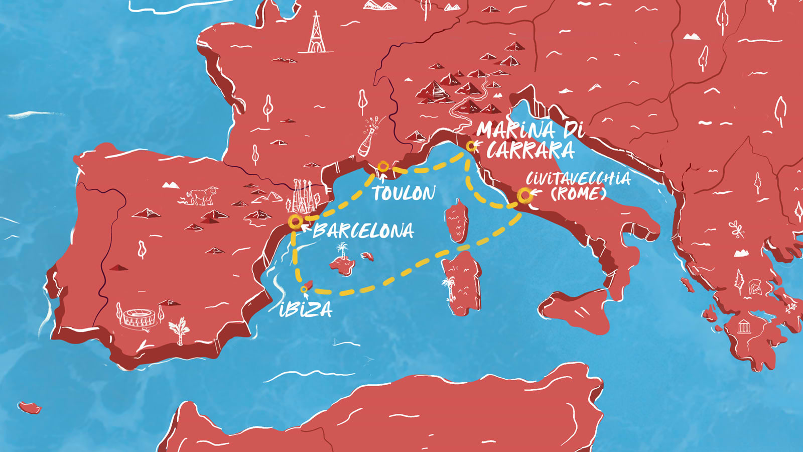 MAP Itinerary Irresistible Med and Rome