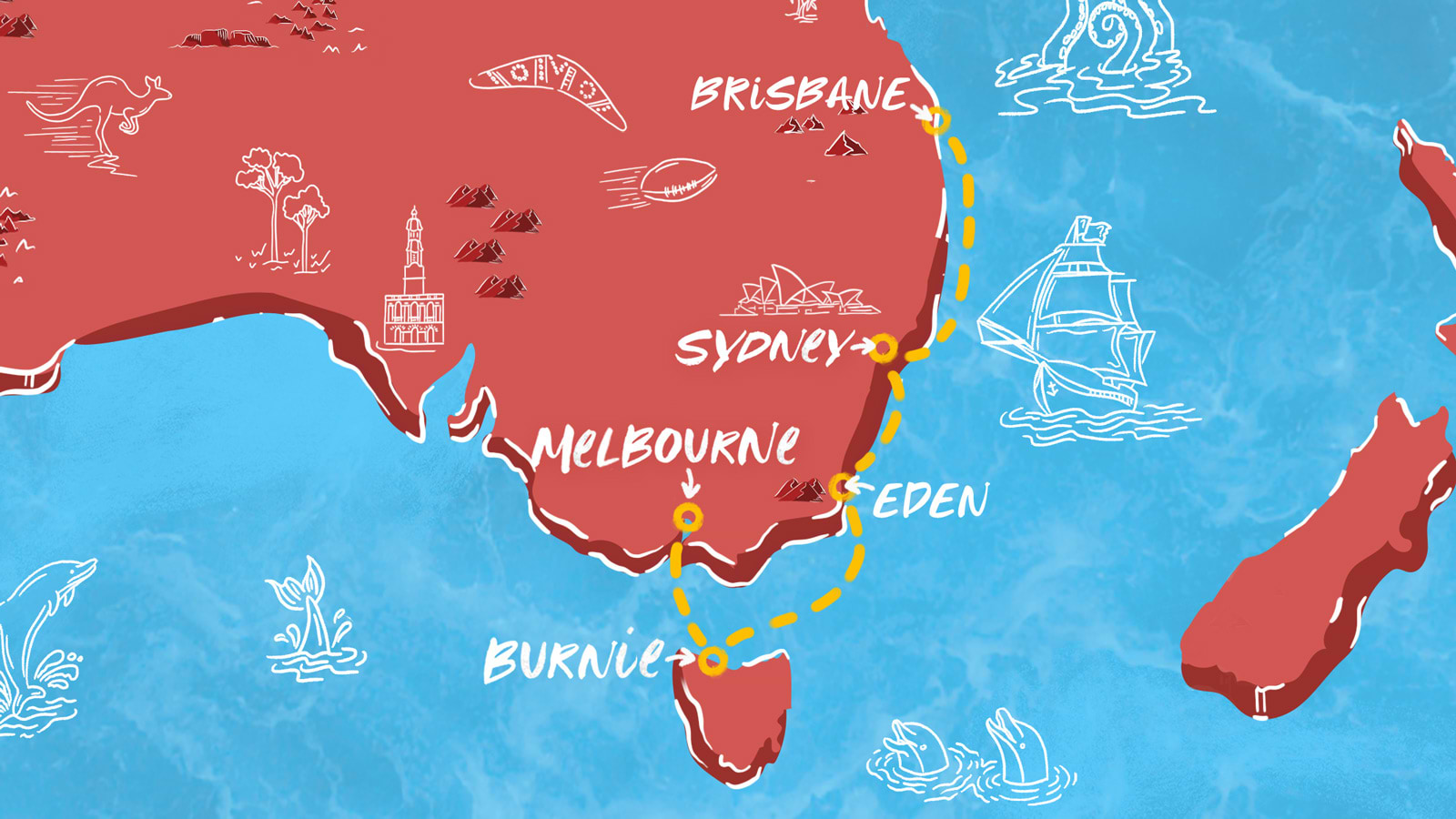 Map of Resilient South Pacific Holidays Itinerary