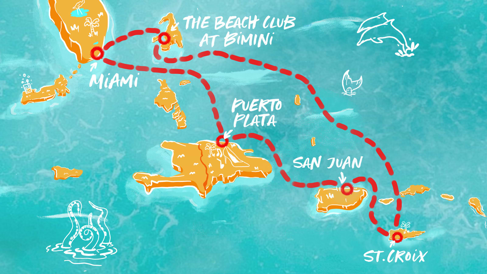 Map of Puerto Rican Nights & St. Croix Delights itinerary