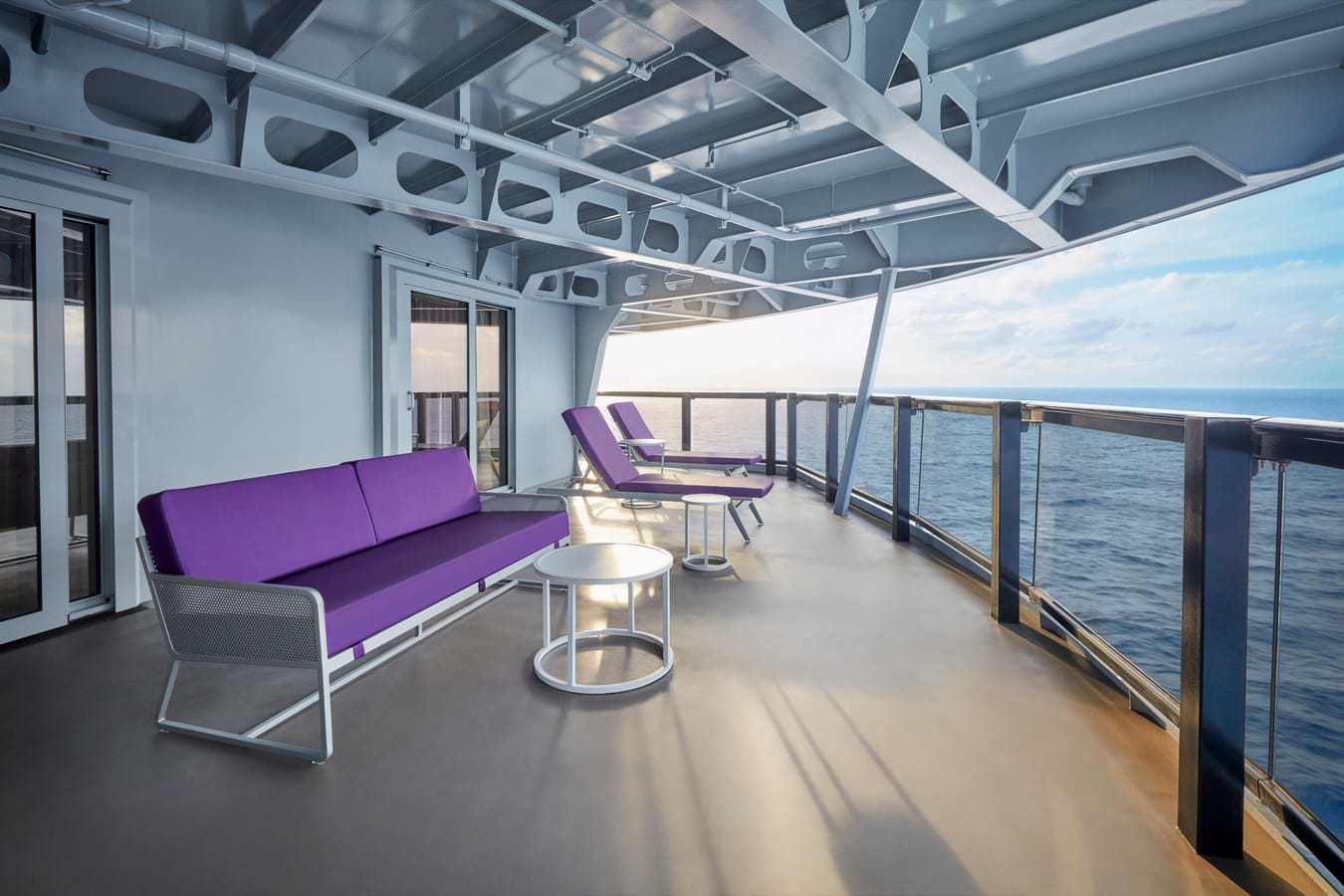 Located on the aft decks, these Cheeky Corners offer panoramic views, and so much space you may forget there’s a ship to explore.
