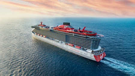 Virgin Voyages sailing the sea