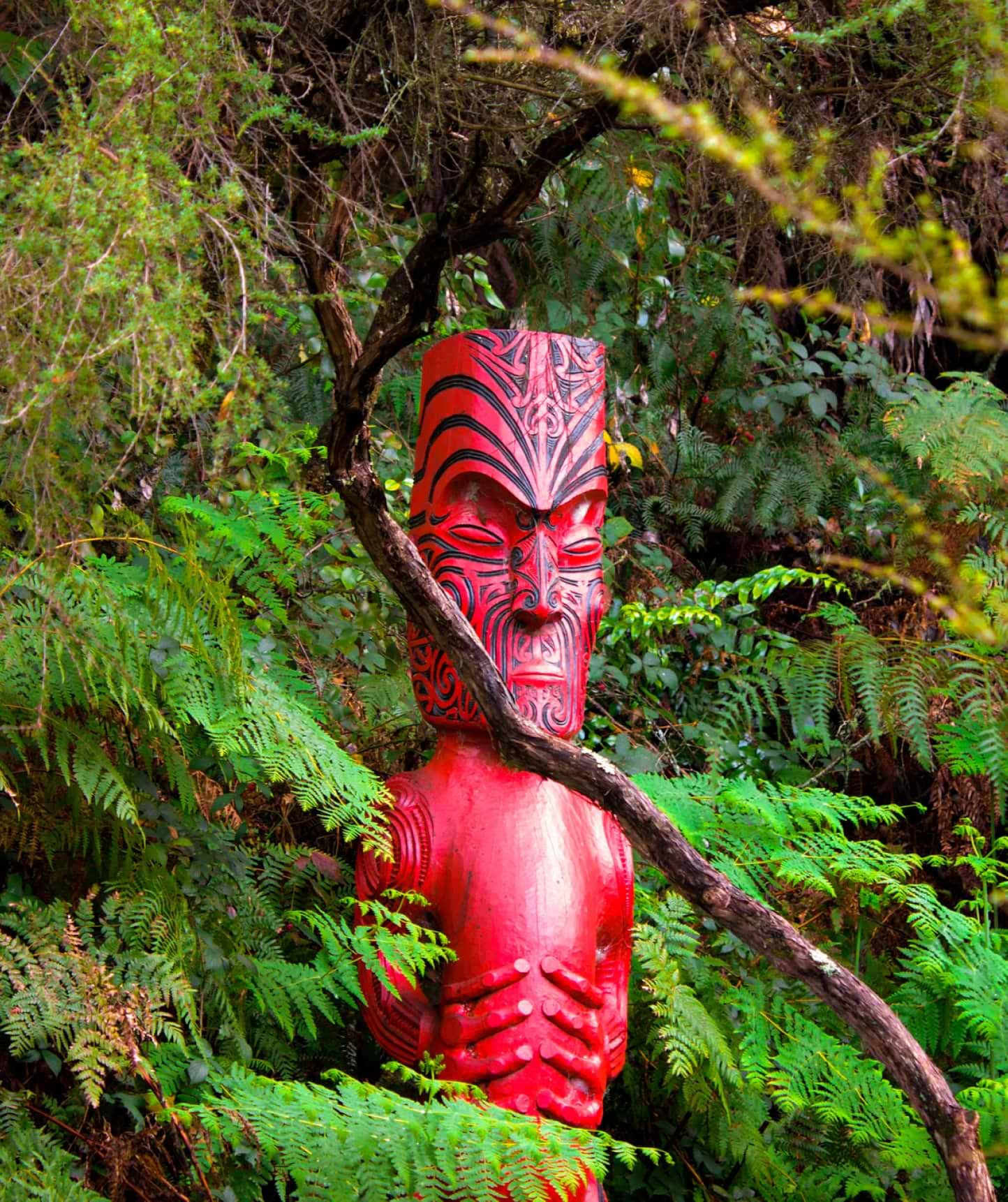 Southeastern Australia and New Zealand - Red totem in the forest