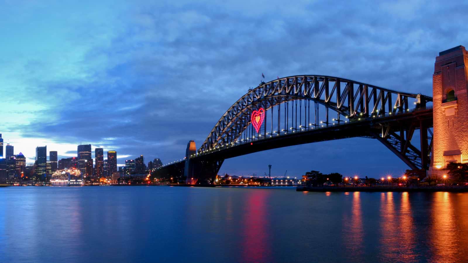 Melbourne Sydney and New Zealand - Sydney's Bridge at night