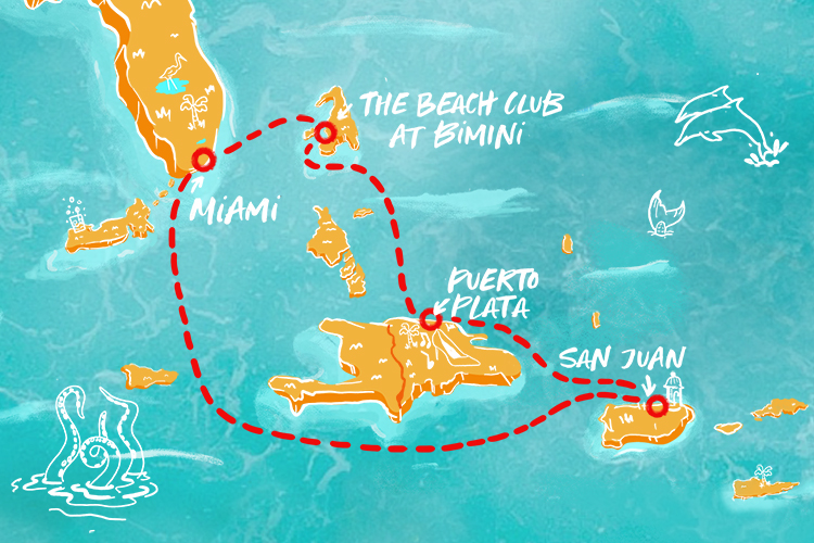 Map of San Juan Sunrises & Dominican Dreams itinerary