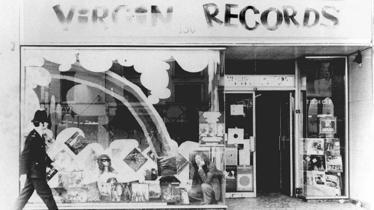 Early Virgin Records shop in England