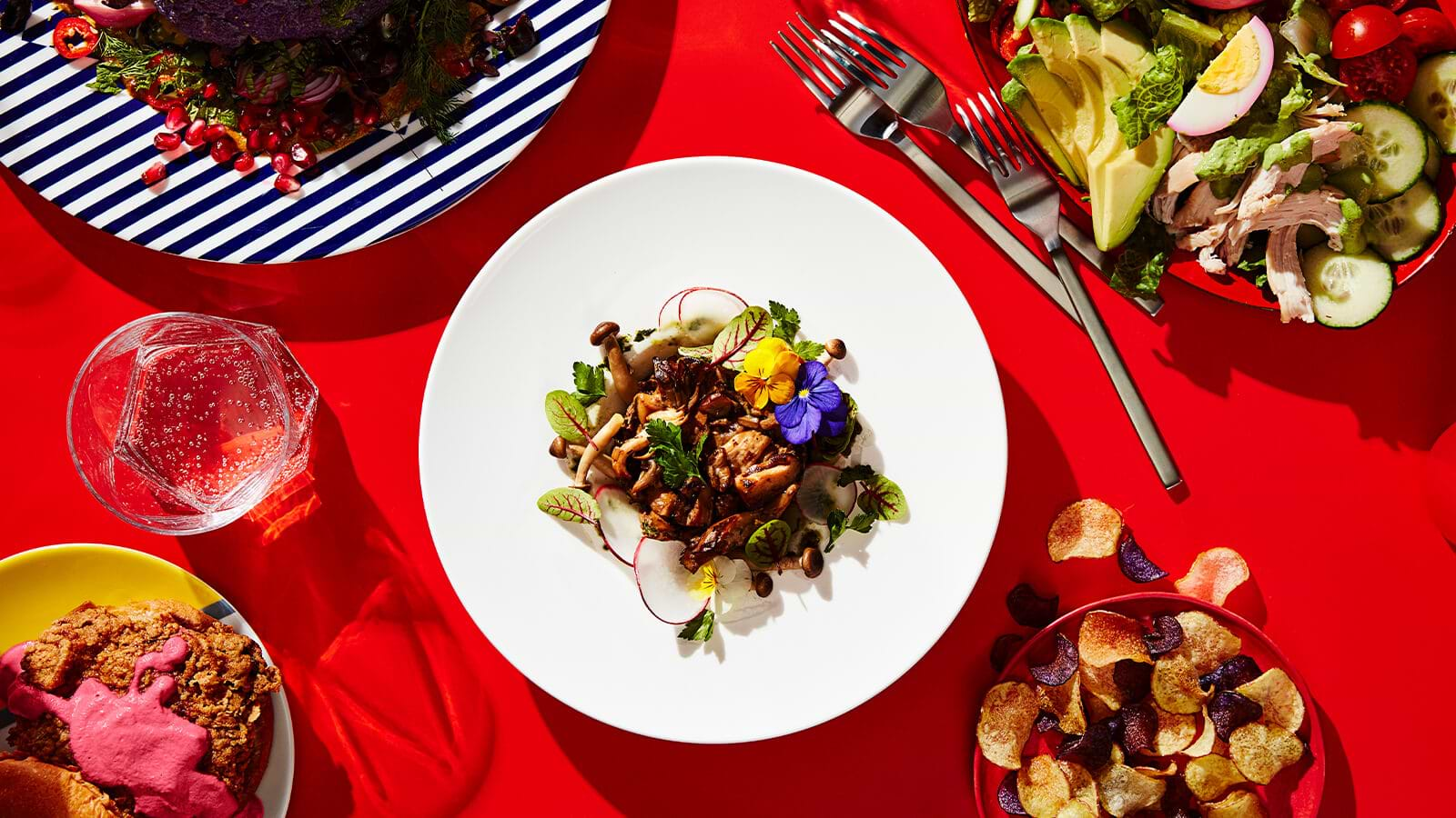 salad, fresh ingredients and unique combinations of plates at razzle dazzle