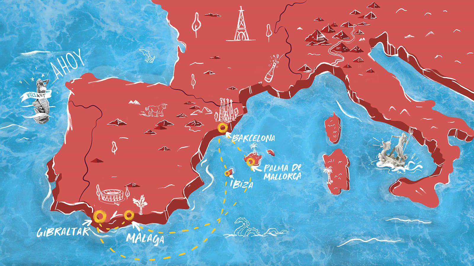 Map Spanish Obsession Mediterranean Cruise
