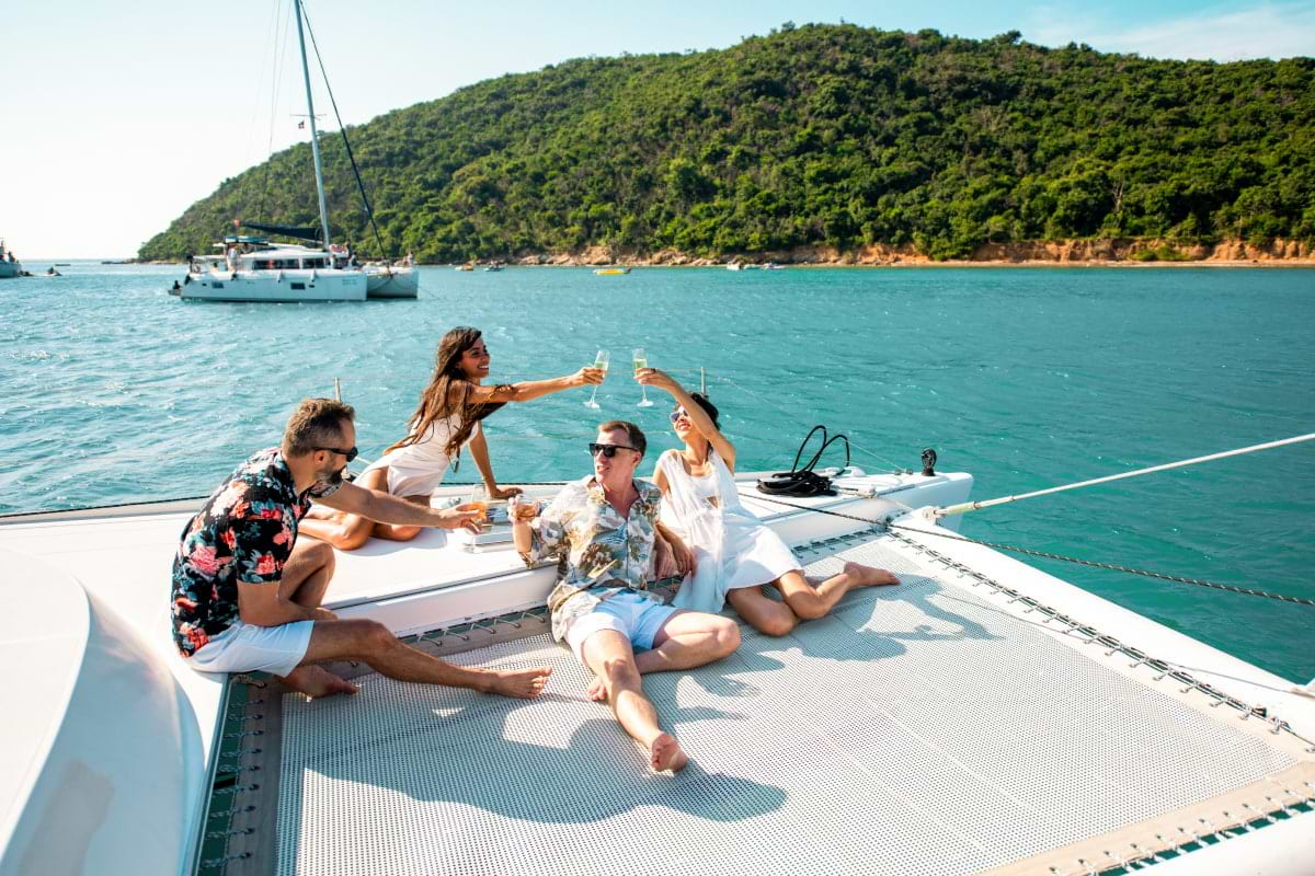 Beats, Bevs, and Breezes on a Luxury Catamaran