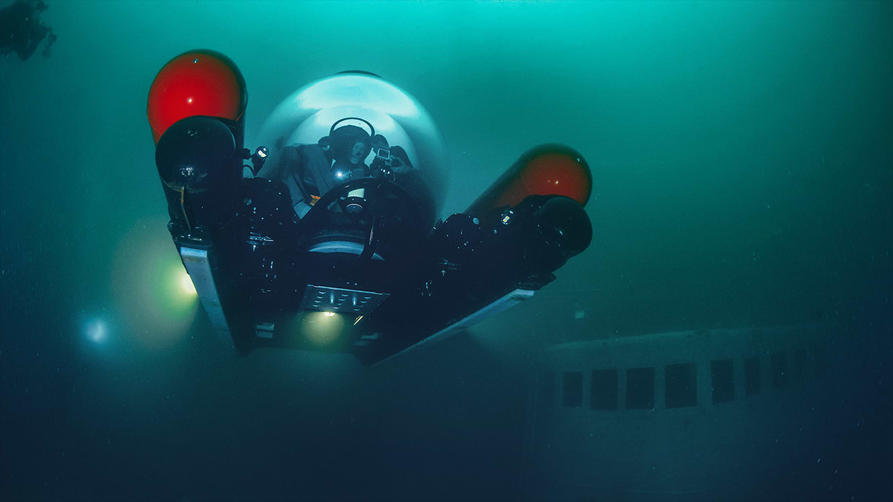Underwater photograph of an Aquatica submersible