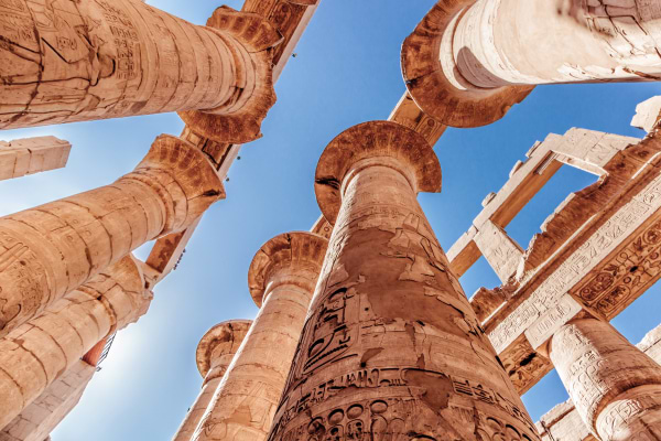 Ancient Ruins and hieroglyhs at Karnak