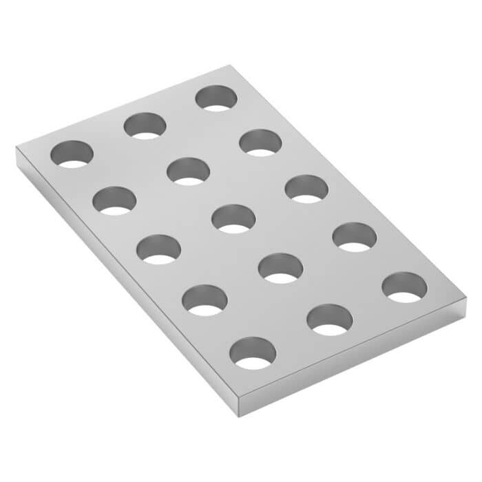 1116 Series Aluminum Grid Plates (3 x 5 Hole, 24 x 40mm)