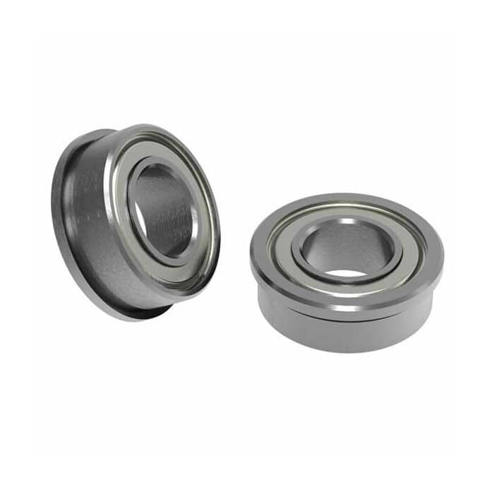 1601 Series Flanged Ball Bearing (1/4" ID x 1/2" OD, 3/16" Thickness) - 2 Pack