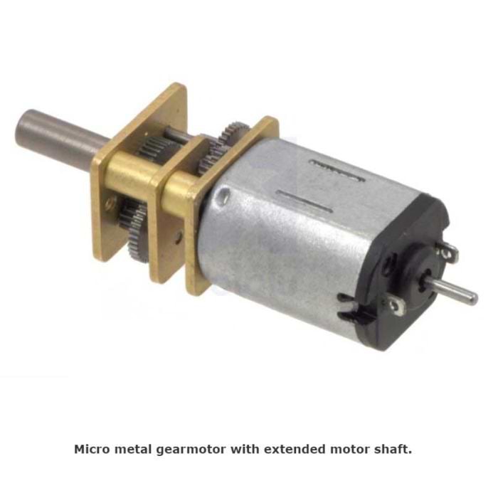 50:1 Micro Metal Gearmotor MP 6V with Extended Motor Shaft