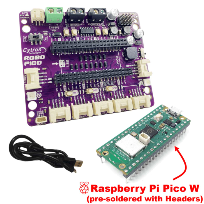 Cytron Robo Pico: for Raspberry Pi Pico  (included)