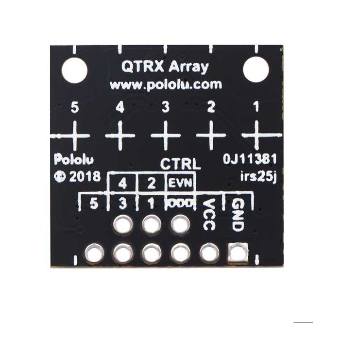QTRX-HD-05x and QTRX-MD-03x Reflectance Sensor Array, back side.