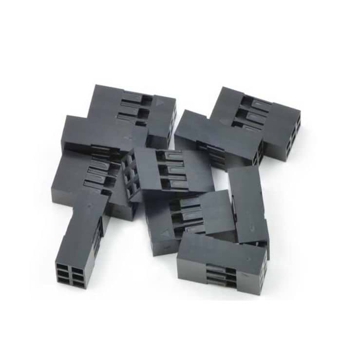 0.1" (2.54mm) Crimp Connector Housing 2x3 -pin 10 pack housing