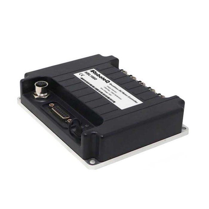 KBL1660 Brushless DC Motor Controller, IP65 dustproof water-tight, Single Channel, 1 x 120A, 60V, USB, CAN, Trapezoidal/Sinusoidal, FOC, 8 Dig/Ana IO, Cooling plate with ABS cover
