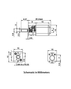 110 RPM Micro Gearmotor 6-12VDC