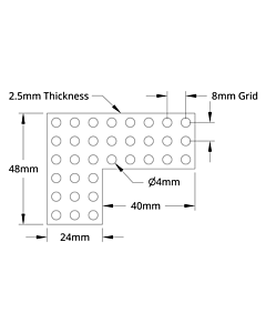1137 Series Steel Flat Grid Bracket (1-1) - 2 Pack
