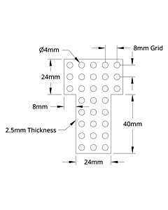 1137 Series Steel Flat Grid Bracket (2-1) - 2 Pack