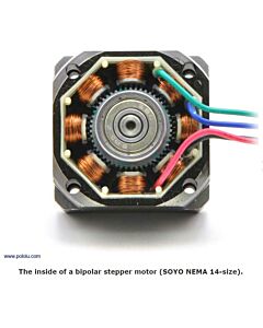 Stepper Motor: Bipolar, 200 Steps/Rev, 20×30mm, 3.9V, 0.6 A/Phase