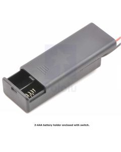 2-AAA Battery Holder, Enclosed with Switch