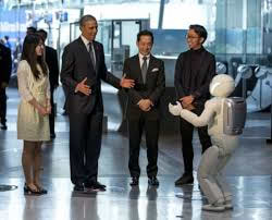 Asimo showing his skills to President Obama